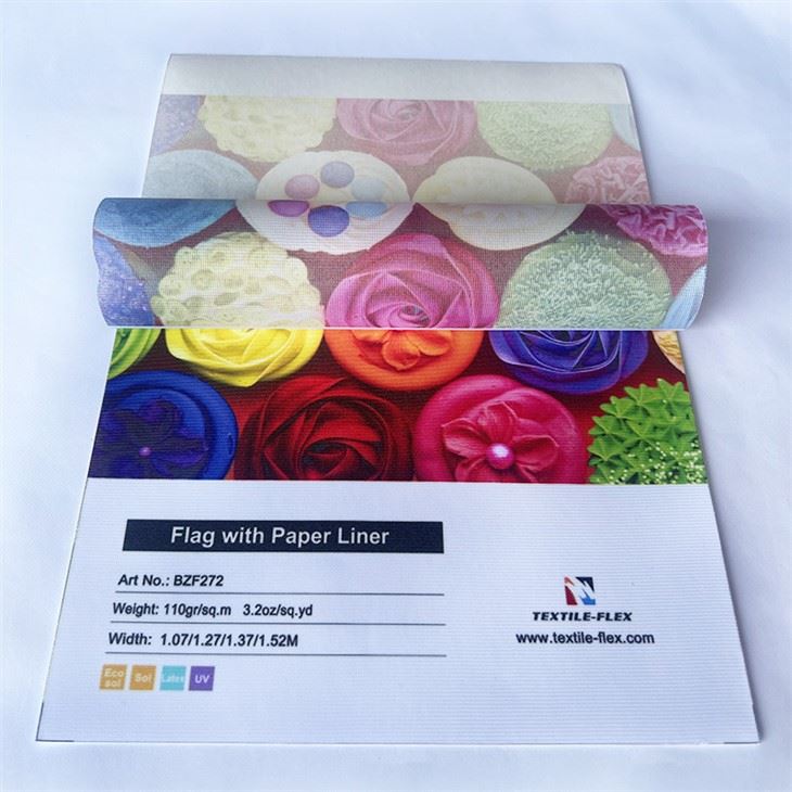 Solvent Flag Material with Paper Liner